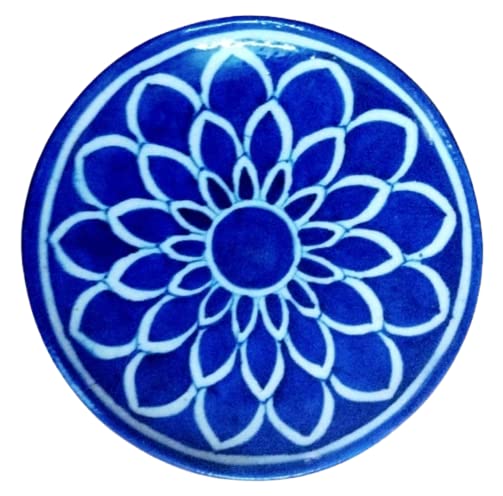 Craft Park Jaipur Blue Pottery Decorative Wall Hanging Handmade Plate 15 cm x 15 cm x 3 cmPLATECFP111