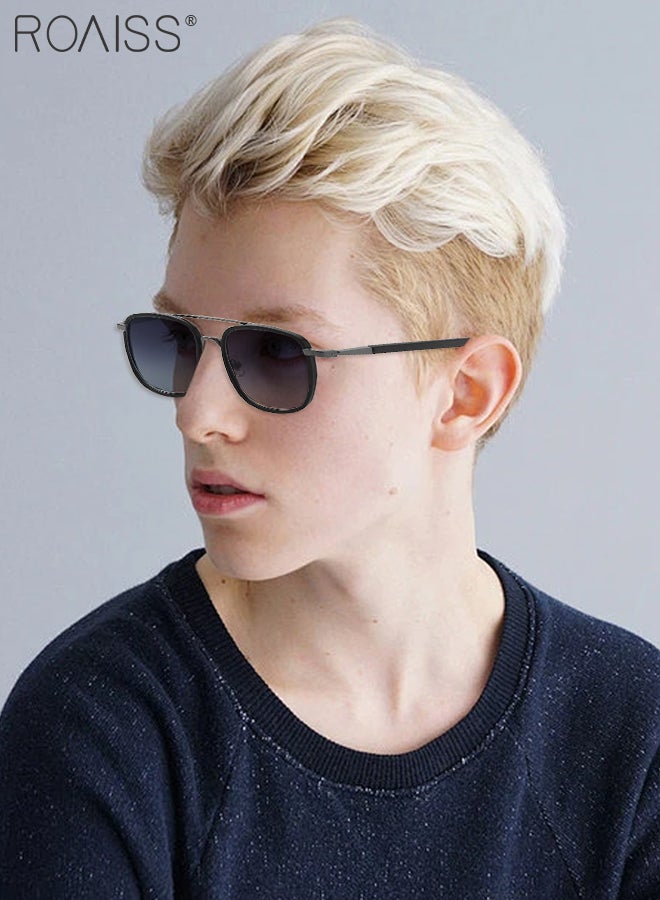 رويس نظارات شمسية مربعة مستقطبة للرجال والنساء، نظارات شمسية واقية من الأشعة فوق البنفسجية 400، نظارات شمسية عصرية للتسوق والحفلات والسفر مع حقيبة للنظارات، 54 ملم - Image 2