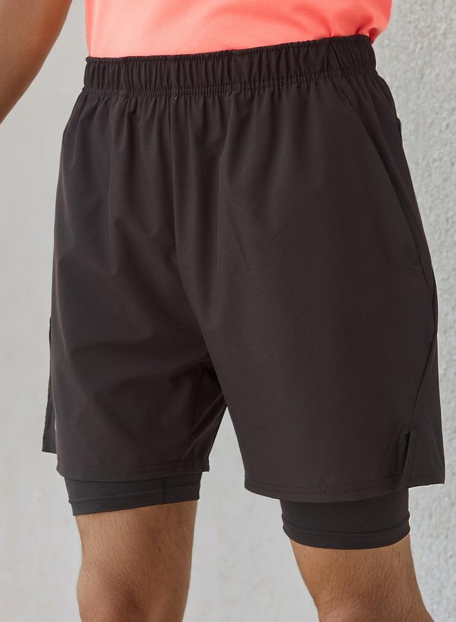 كابا شورت رياضي كابا بطبعة شعار مع شورت داخلي - Image 1