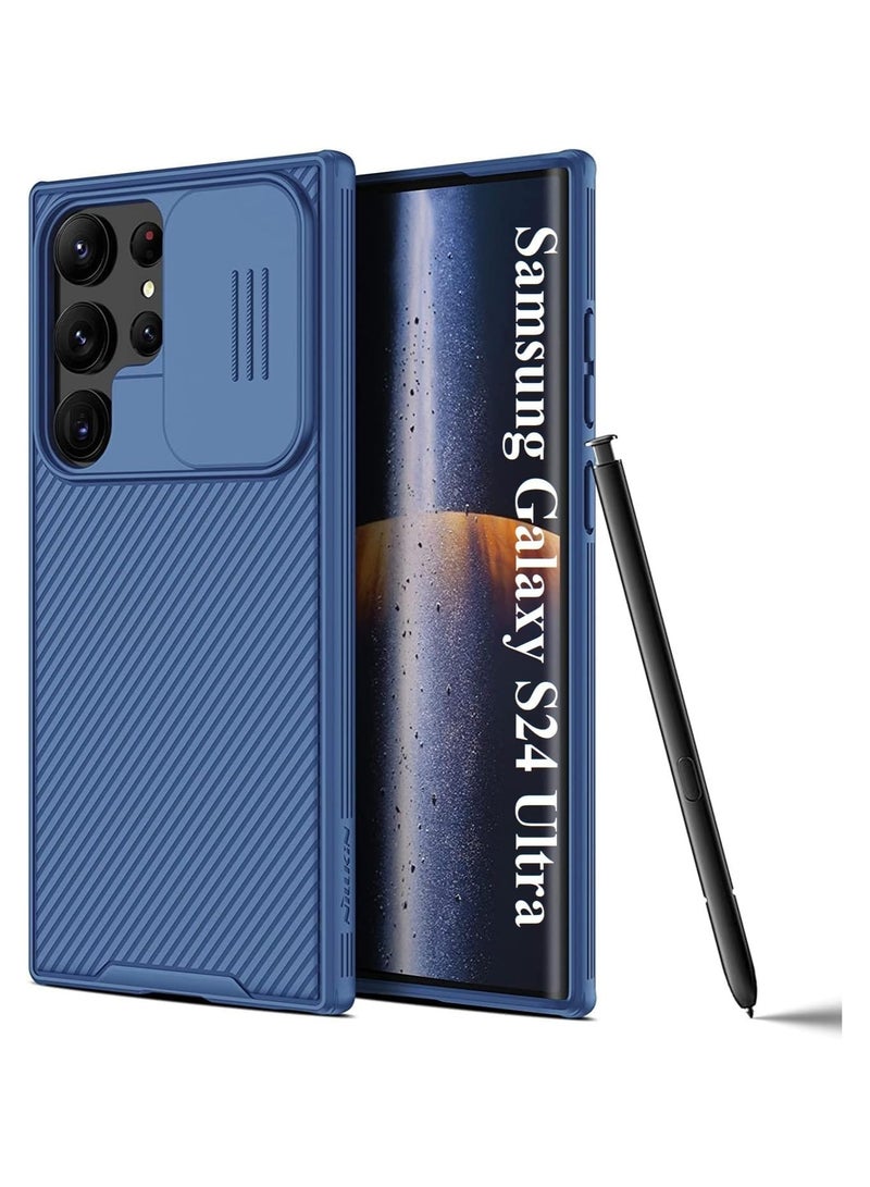 Nillkin Samsung Galaxy S24 Ultra Case Cover, Camshield Pro Case With Slide Camera Lens Protection PC Back & TPU Frame Bumper Protection for Samsung Galaxy S24 Ultra (Blue) - Image 1