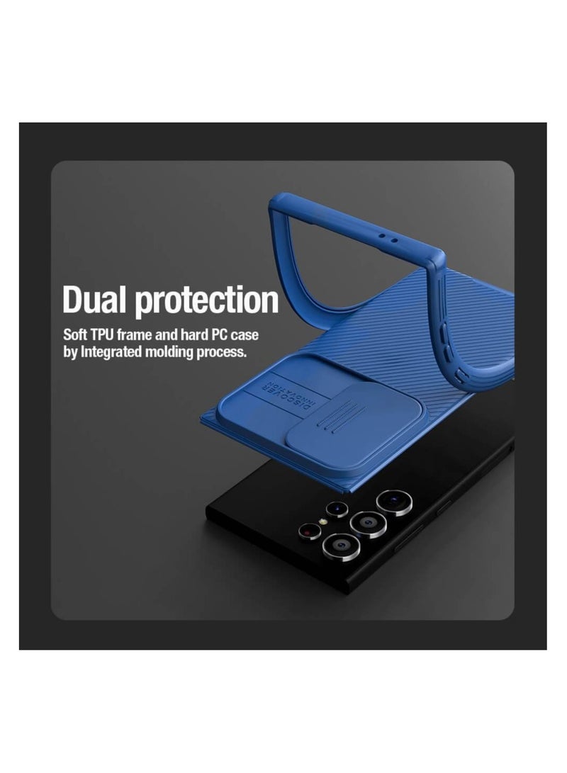 Nillkin Samsung Galaxy S24 Ultra Case Cover, Camshield Pro Case With Slide Camera Lens Protection PC Back & TPU Frame Bumper Protection for Samsung Galaxy S24 Ultra (Blue) - Image 3