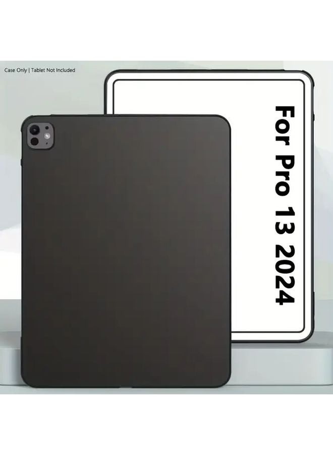 Slim Lightweight Case For iPad Pro 13 Inch M4 Tablet Black Protective Cover - Image 1