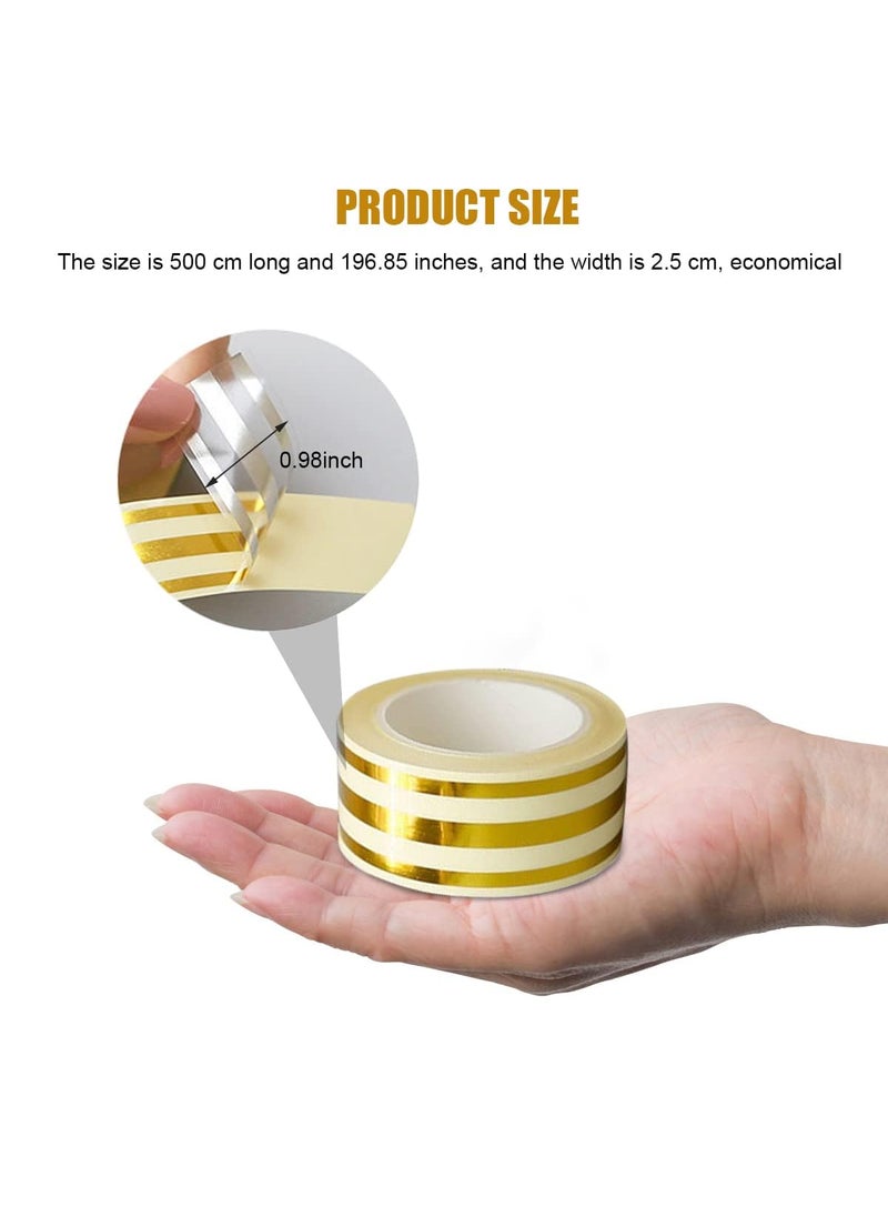 HETVIN HETVIN Floor Tile Gap Sticker 5M Golden Tile Gap Tape Self Adhesive Tape Home Tile Sticker Waterproof Tape Tile Decoration Tape Gap Sealing Tape Strip Ceramic Tile Gap Tape 25cm x 5m  - Image 4