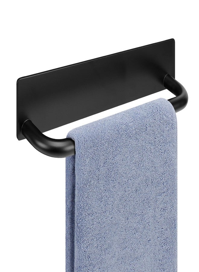 Livabber حامل مناشف يد لاصق ذاتي من ليفابر - قضيب مناشف يد من الفولاذ المقاوم للصدأ 304 للحمام والمطبخ، يلتصق بالحائط، حلقة منشفة مقاومة للماء بدون حفر، 9 بوصة (أسود) - Image 1