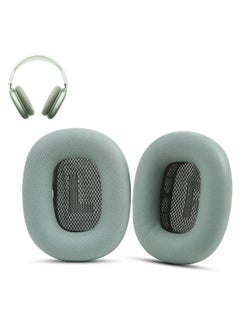 Ear Pads for AirPods Max Earmuffs Headband Ear Cups Replacement Sponge Cover Cloth Ear Cushion Cover Magnetic Headphone Accessories with Knitted Mesh Memory Foam Green