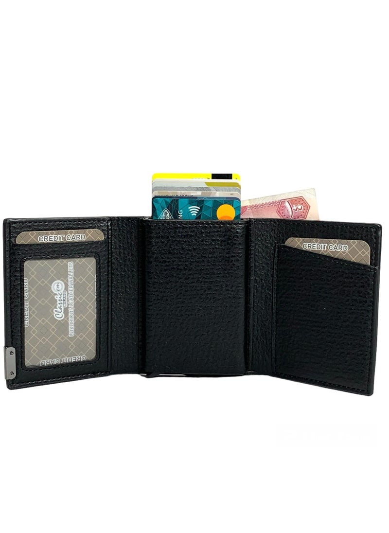 Classic Milano - Classic Milano Faux Leather RFID Blocking Pop Up Wallet for Men and Women - Automatic Card Holder Wallet with Pop-up Design - Secure, Compact Credit Card Holder for Men - Stylish Wallet for Men & Women’s RFID Card Wallet - Image 1