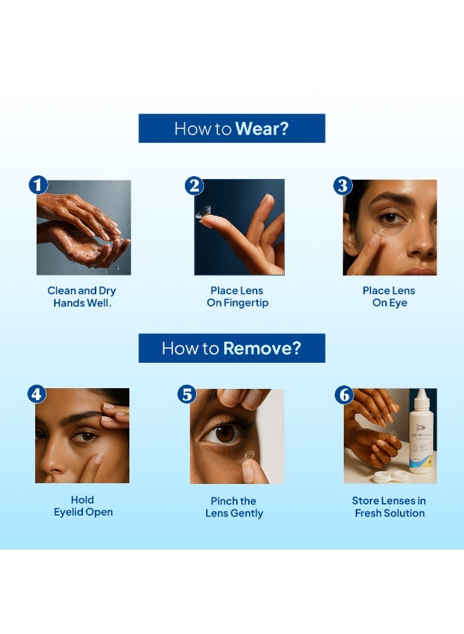 Aqualens 24 H NXT Monthly Disposable Contact Lens with Power(-6)(3 Lens/Box) - Image 3