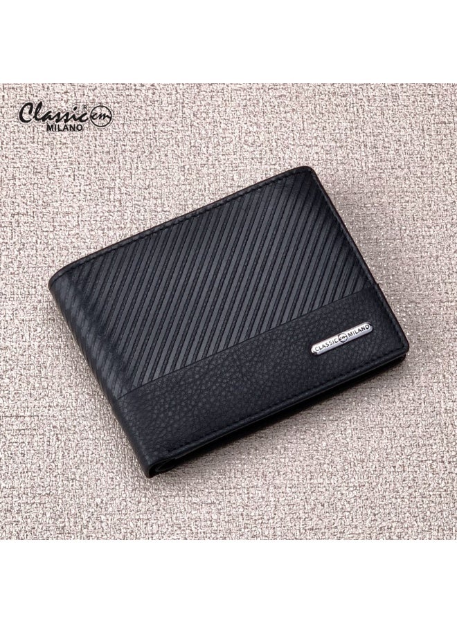 Classic Milano Genuine Leather Wallet for Men – Slim Bifold Men’s Wallet with RFID Blocking, Multiple Card Slots – Stylish Mens Purse Wallets Gift for Husband, Father - Image 1