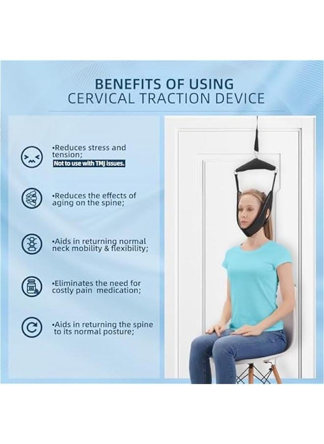 Arabest Cervical Neck Traction Device Over-The-Door,Portable Neck Stretcher,Effective Home Physical Therapy for Neck Pain Relief  - Image 5