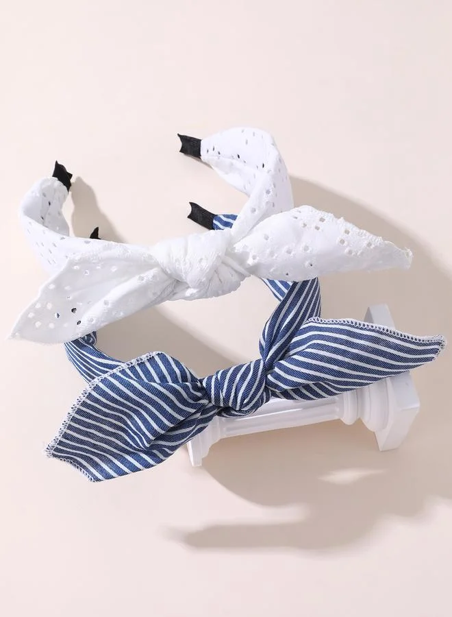 Take Two Set of 2 - Striped Bow Headband