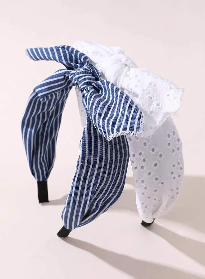 Take Two Set of 2 - Striped Bow Headband