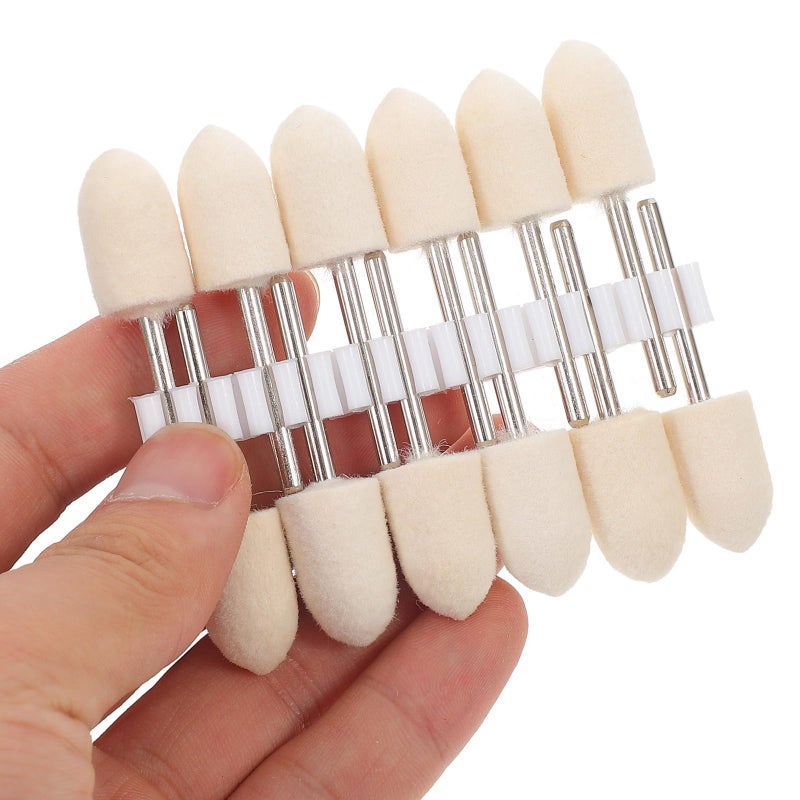 12mm Wool Polishing Wheels 12pcs Set with 1 8 Inch Shank for Rotary Tool Watch Jewelry Buffing - Image 5