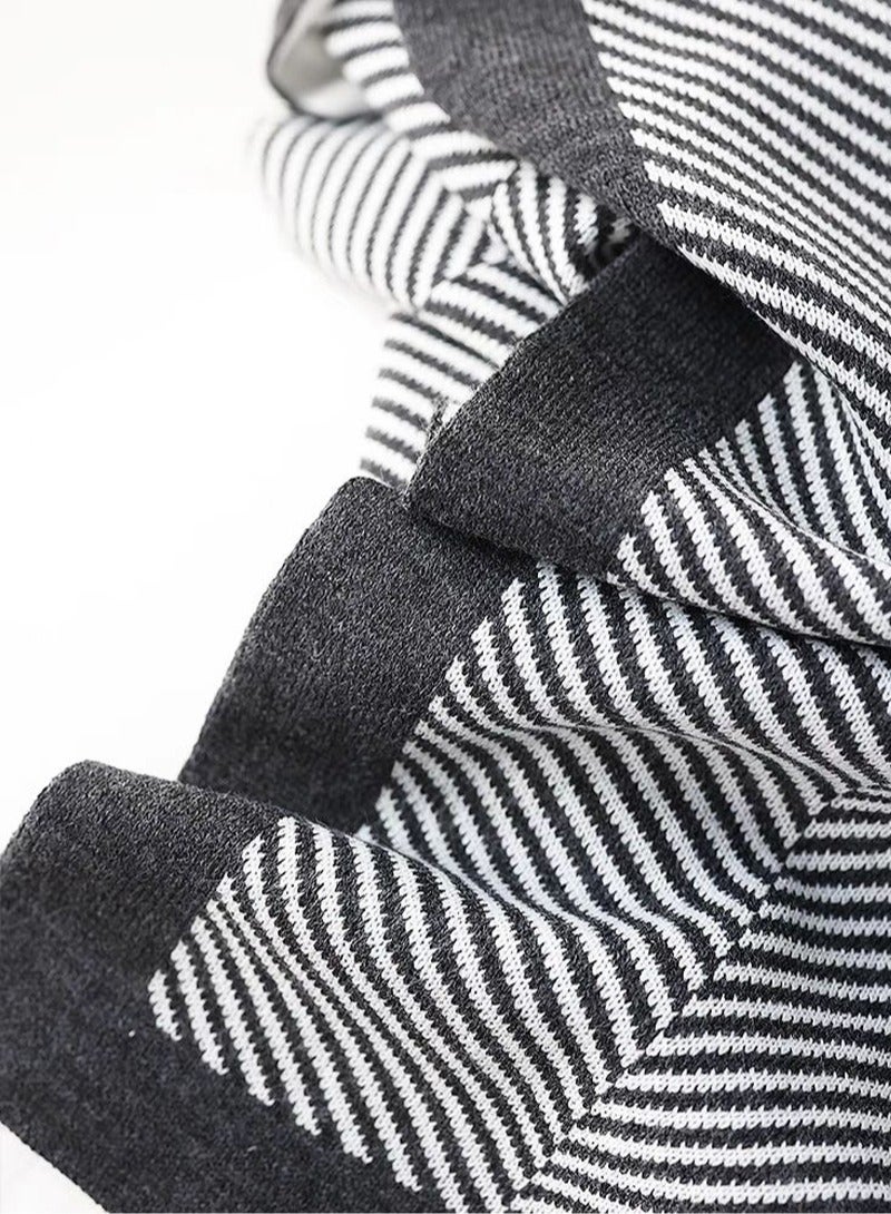 Nordic simple style knitted summer nap air conditioning blanket blanket bed end blanket new line blanket sofa Black 125*160cm - Image 3