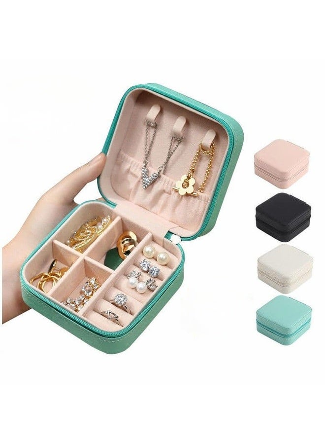 Lukadah Jewelry Travel Organizer Case for Women, Small Portable Jewelry Box with Zipper, PU Leather Compact Storage for Rings, Earrings, Necklaces, Mini Jewelry Organizer for Handbag - Image 1