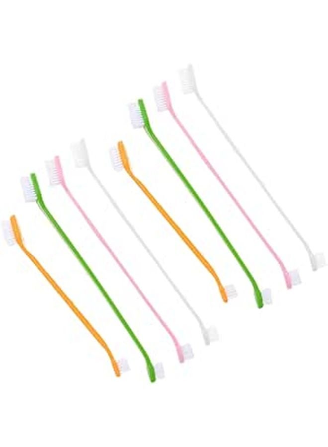 Pet Toothbrush Set 8 Pieces Soft Bristles Handheld Dog Toothbrush For Oral Cleaning - Image 1