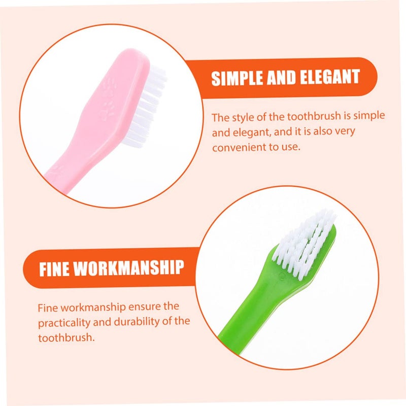 Pet Toothbrush Set 8 Pieces Soft Bristles Handheld Dog Toothbrush For Oral Cleaning - Image 3