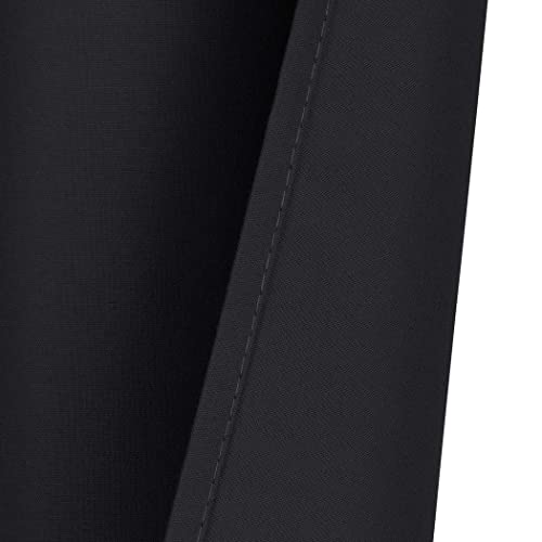 Home Queen Grommet Blackout Curtain Valance Window Topper for Living Room, Short Cafe Valence, 54 W X 18 L Inch, Black - Image 4