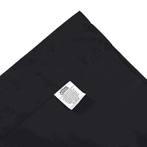 Home Queen Grommet Blackout Curtain Valance Window Topper for Living Room, Short Cafe Valence, 54 W X 18 L Inch, Black - Image 5
