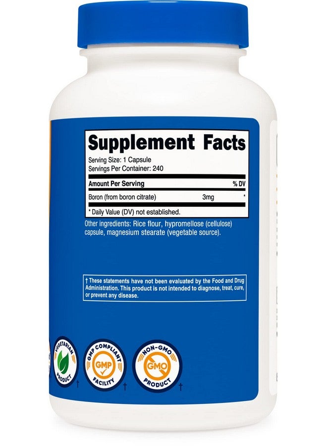 Nutricost Boron 3Mg Supplement 240 Vegetarian Capsules Gluten Free And Nongmo - Image 4