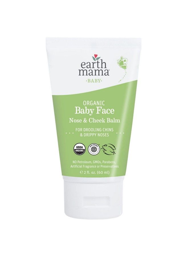 Earth Mama Organic Baby Face Nose & Cheek Balm For Dry Skin Natural Petroleum Jelly Alternative 2Fluid Ounce - Image 1