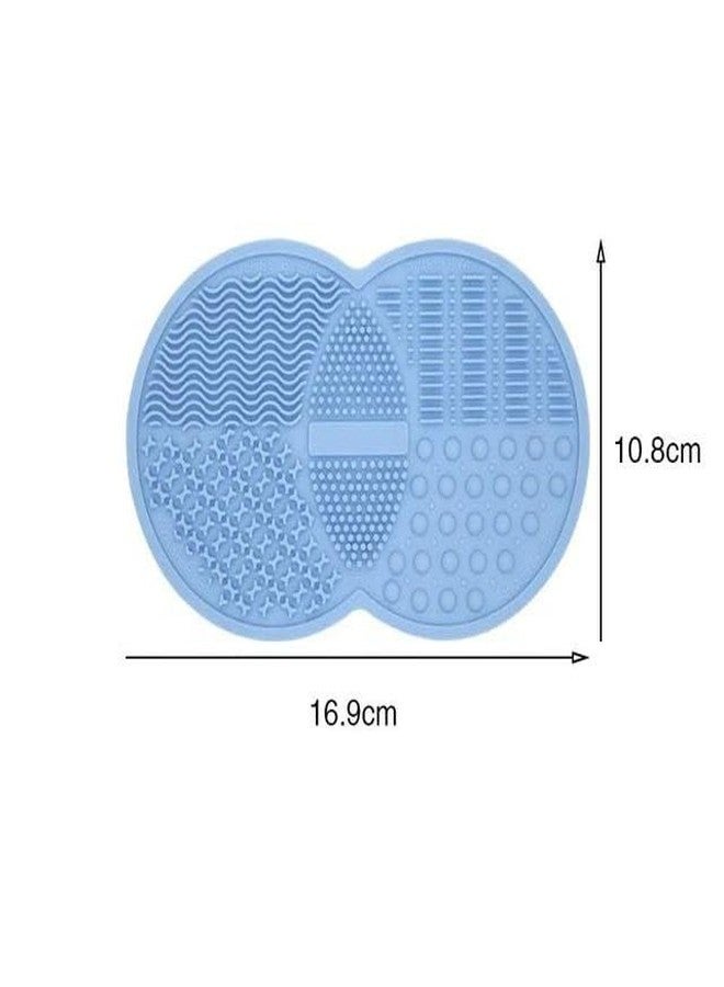 BKQPTL Makeup Brush Cleaning Mat,Silicone Makeup Brush Cleaner, Cosmetic Spa Brush Cleaning Mat Portable Washing Tool Scrubber with Suction Cup (1 Piece, Multicolor) - Image 3
