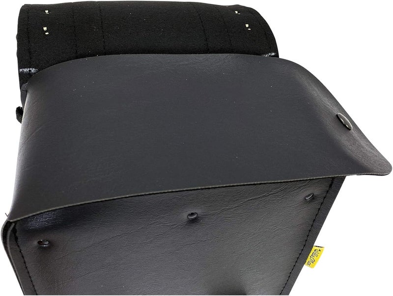 Dowco Willie & Max Warrior Series Synthetic Leather Motorcycle Sissy Bar Bag - Black, 6 Liter Capacity - Image 3
