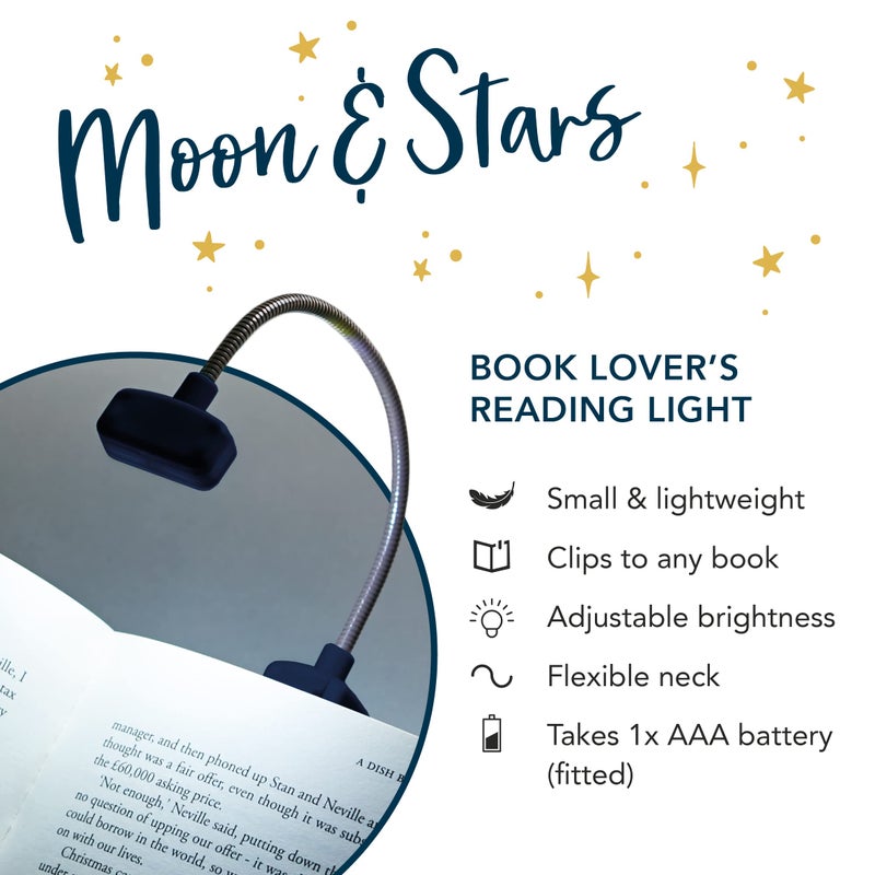 IF Compact Book Light - Moon & Stars, Dark Blue/Gold - Image 2