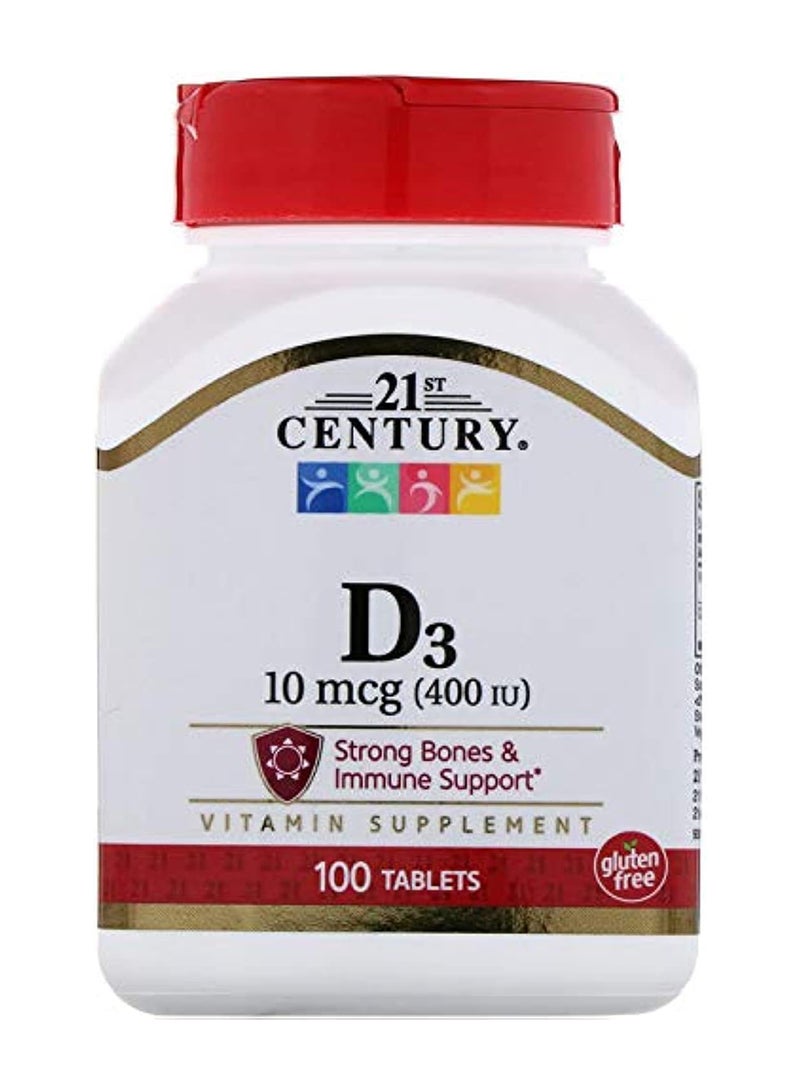 Vitamin D3 (10 Mcg, 400 Iu, 100 Tablets)