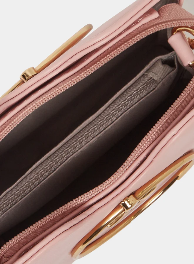 Styli Drop Metal Accent Handbag with Chain Strap