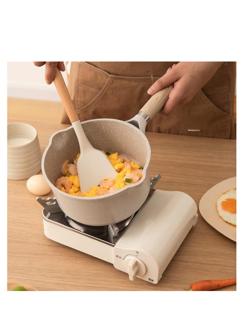 طباخ مع غطاء 16cm / 1.5L ، غير عصا الحليب طباخ التعريفي ، موقد غاز ، طباخ صغير مع مقلوب الفم - Image 4