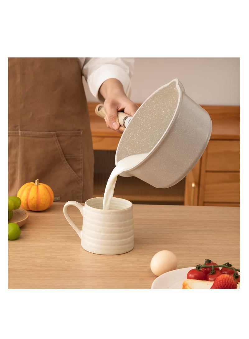 طباخ مع غطاء 16cm / 1.5L ، غير عصا الحليب طباخ التعريفي ، موقد غاز ، طباخ صغير مع مقلوب الفم - Image 5