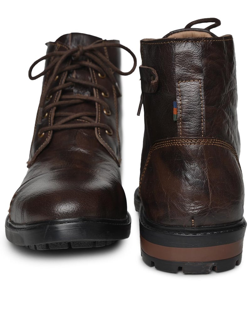 Buckaroo Genuine Leather Brown Casual Boots for Men: APACHEE - Image 3