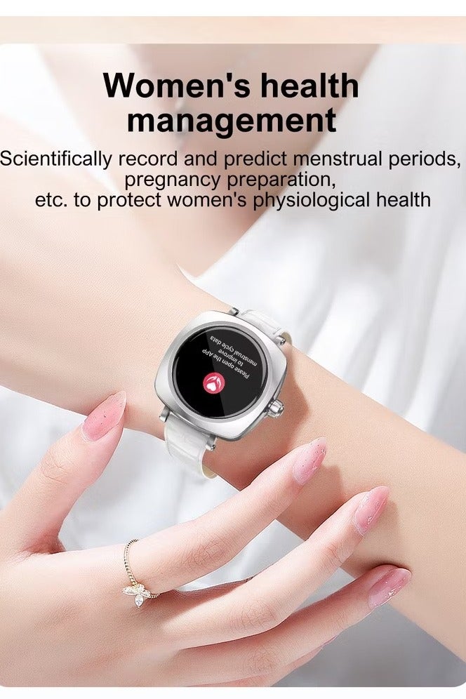 LDNIO SW03 Ladies Smart Watch (Upgraded 2025) – 1.19″ AMOLED HD Touchscreen, IP68 Waterproof, 5–7-Day Battery (180 mAh), Magnetic Charging, Women’s Health Tracking & Heart Rate Monitor, Zinc Alloy, Bluetooth 5.4 - ISO Certified - Image 3