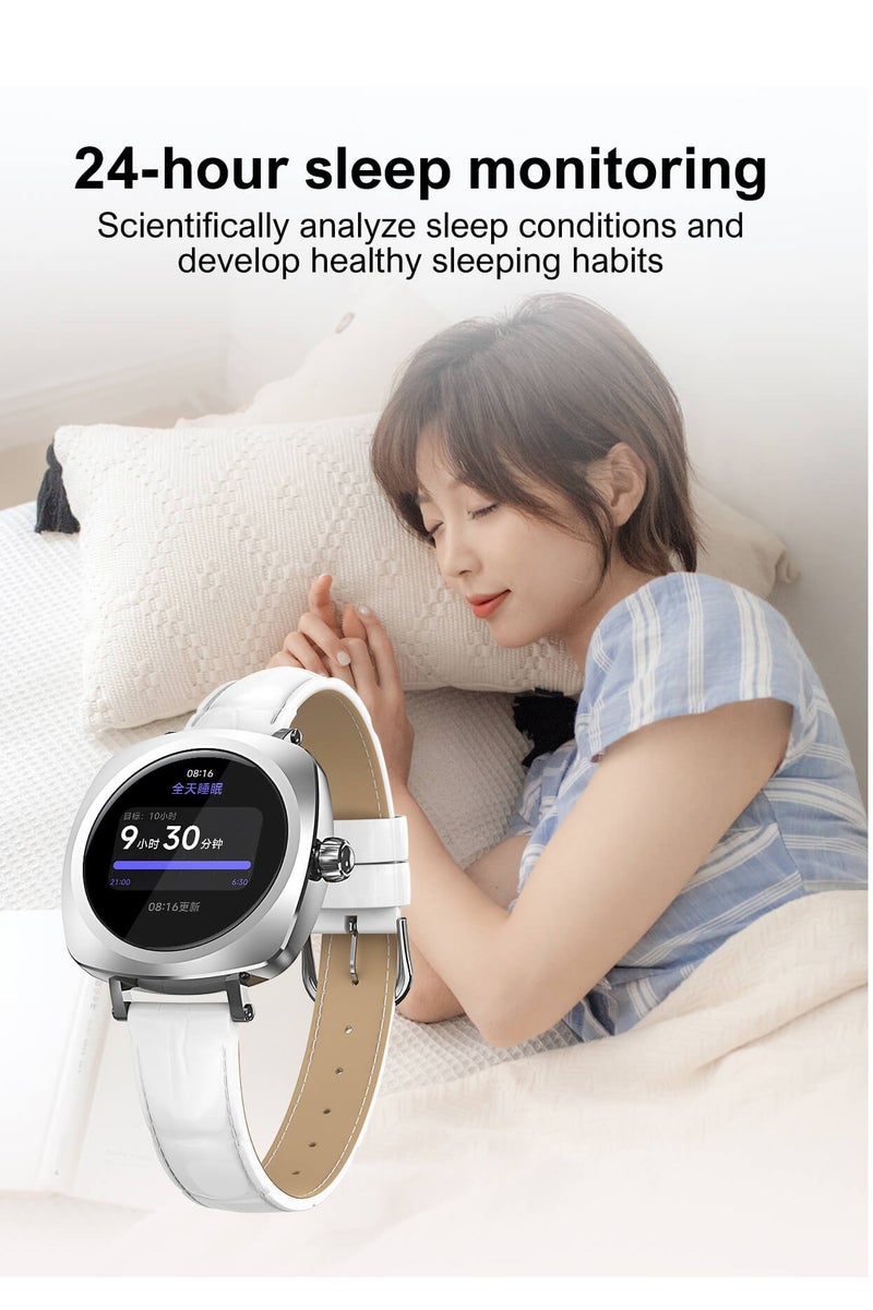 LDNIO SW03 Ladies Smart Watch (Upgraded 2025) – 1.19″ AMOLED HD Touchscreen, IP68 Waterproof, 5–7-Day Battery (180 mAh), Magnetic Charging, Women’s Health Tracking & Heart Rate Monitor, Zinc Alloy, Bluetooth 5.4 - ISO Certified - Image 5