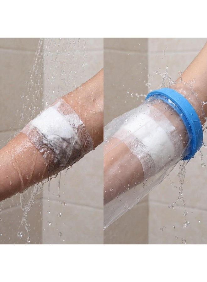 غطاء لذراع مقاوم للماء قابلٌ لإعادة الاستخدام شفاف من الكوع للرسغ - Image 3