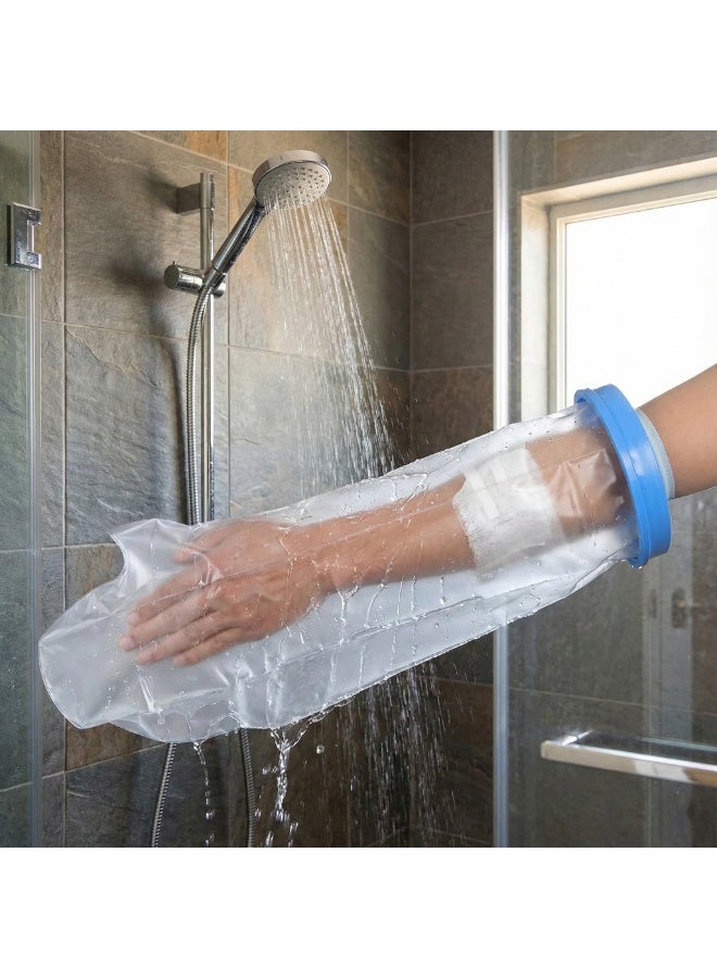 غطاء لذراع مقاوم للماء قابلٌ لإعادة الاستخدام شفاف من الكوع للرسغ - Image 2