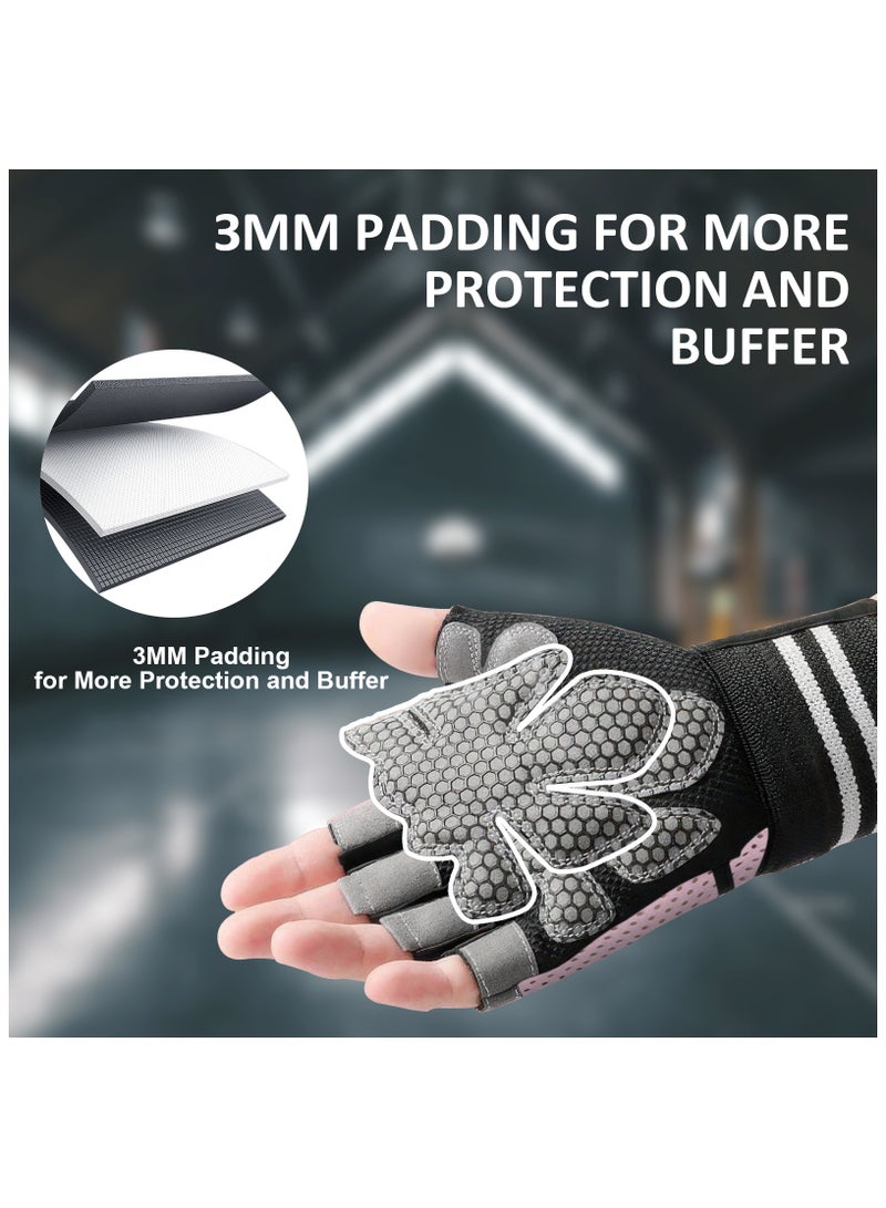 ZERIFAM Gym Gloves, Workout Gloves with Wrist Wrap Support for Men and Women, Weight Lifting Gloves with Excellent Grip, Full Palm Protection for Weightlifting, Training, Fitness, Hanging, Pull ups  - Image 3