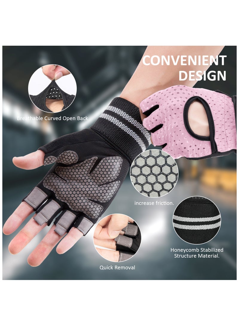 ZERIFAM Gym Gloves, Workout Gloves with Wrist Wrap Support for Men and Women, Weight Lifting Gloves with Excellent Grip, Full Palm Protection for Weightlifting, Training, Fitness, Hanging, Pull ups  - Image 5