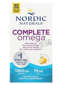 Complete Omega Xtra Lemon 1360 mg 60 Soft Gels (680 mg per Soft Gel)