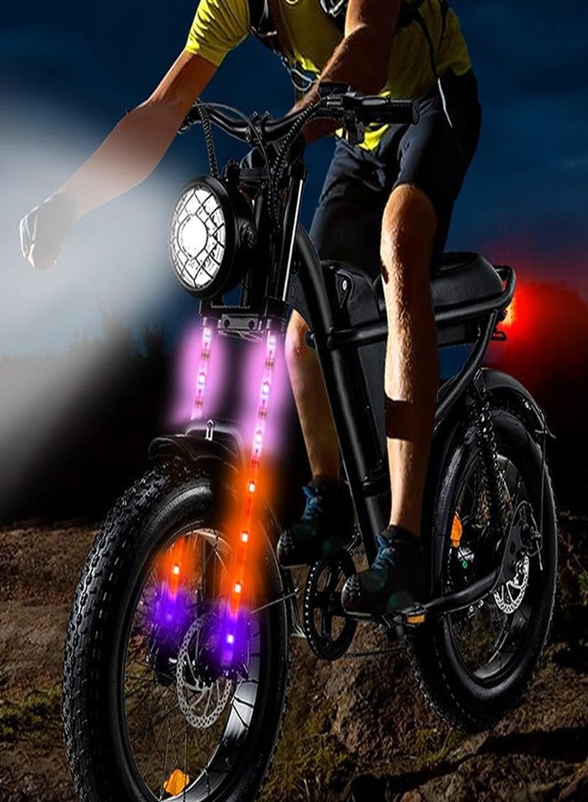 WUYXPG LED Bike Lights,(Black Wires Style) Can Be Cropped,Ultra Bright Waterproof Bike Lights for Kids, Adults, Boys, and Girls - Bicycle Accessories for Riding Bike at Night(2 * 1.64ft) - Image 4