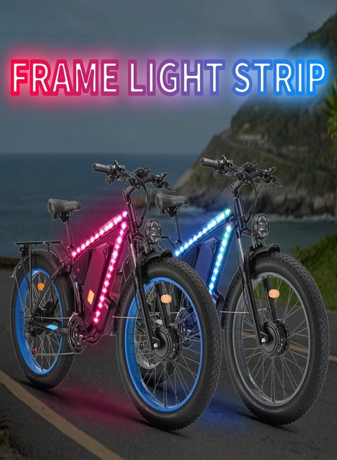 WUYXPG LED Bike Lights,(Black Wires Style) Can Be Cropped,Ultra Bright Waterproof Bike Lights for Kids, Adults, Boys, and Girls - Bicycle Accessories for Riding Bike at Night(2 * 1.64ft) - Image 2