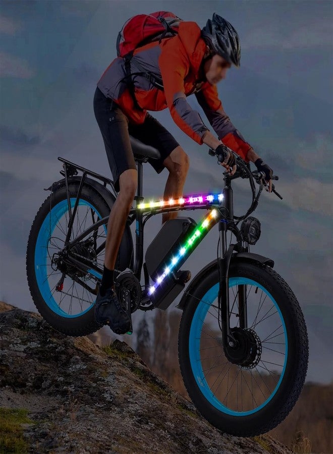 WUYXPG LED Bike Lights,(Black Wires Style) Can Be Cropped,Ultra Bright Waterproof Bike Lights for Kids, Adults, Boys, and Girls - Bicycle Accessories for Riding Bike at Night(2 * 1.64ft) - Image 3