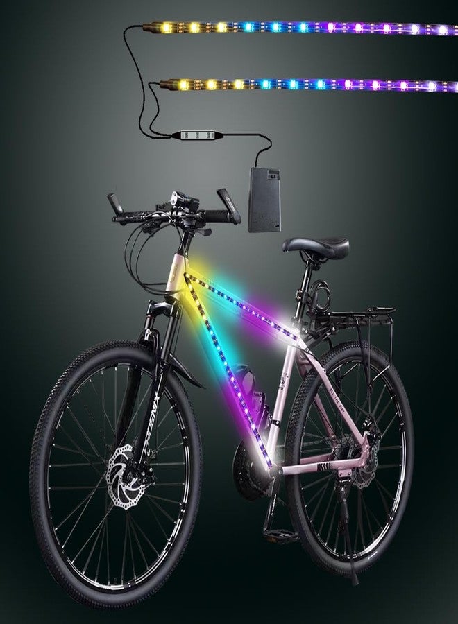 WUYXPG LED Bike Lights,(Black Wires Style) Can Be Cropped,Ultra Bright Waterproof Bike Lights for Kids, Adults, Boys, and Girls - Bicycle Accessories for Riding Bike at Night(2 * 1.64ft) - Image 1