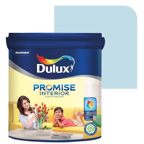 Dulux Promise Interior Emulsion Paint (1L, California Sky) | Wall paint with Chroma Brite Technology for brighter longer-lasting colors | Rich finish | Anti-chalk | Water-based | 3-year warranty - Image 1