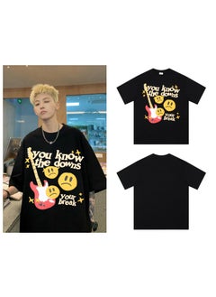 Broken Planet Cartoon Logo Cotton Tee 303 black