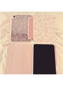 Generic Mirror Pink Pink Cat For IPad2022 Protective Case 11 Inch Flat Tri-fold Air4/air5 6-Color:Pink-Applicable Models:iPad Pro 2018 Version Full Screen ( 11inch )  - Image 1