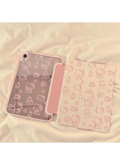 Generic Mirror Pink Pink Cat For IPad2022 Protective Case 11 Inch Flat Tri-fold Air4/air5 6-Color:Pink-Applicable Models:iPad Pro 2018 Version Full Screen ( 11inch )  - Image 4