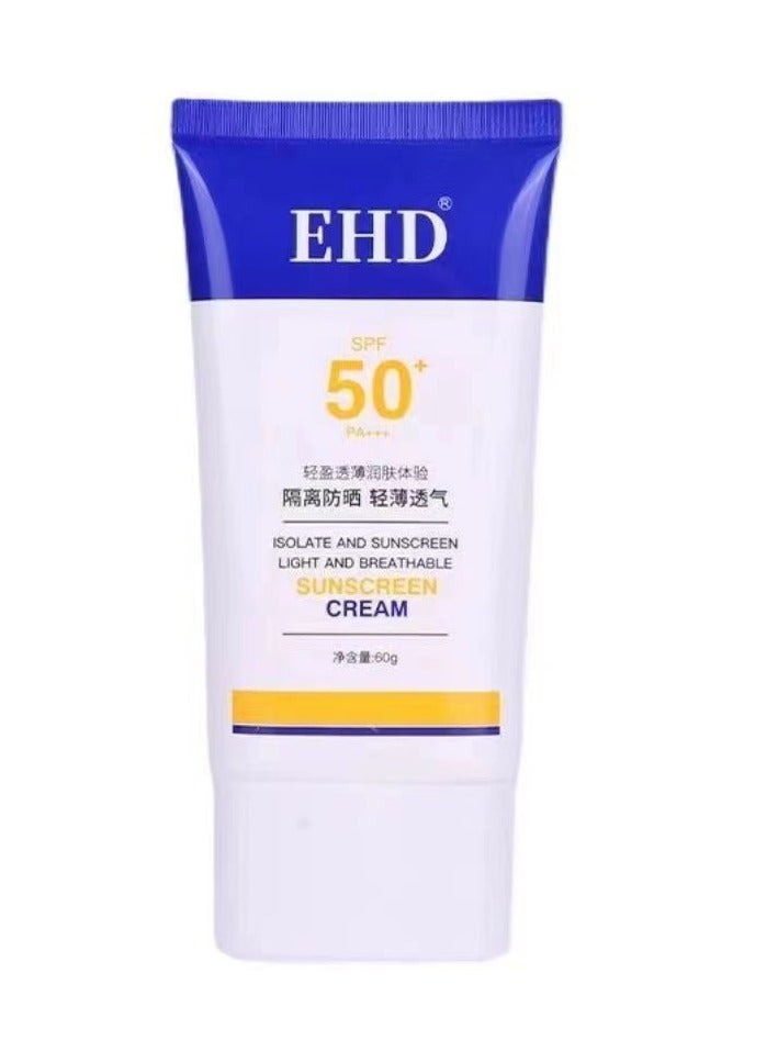 Ehdis Ehd Sunscreen 50, Ehd Sunscreen Cream, Ehd Protector Solar, Face Sunscreen Moisturizer, Sunscreen for Face Spf 50, Daily Uv Defense Sunscreen, Fast Absorption & No Sticky Feelin (1PCS) - Image 1