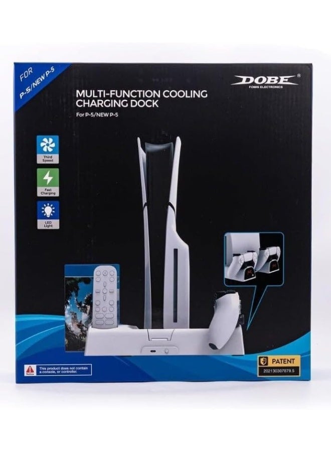 Dobe Multi-Function Cooling Charging Dock for PlayStation 5 and PS5 Slim TP5-3532D - Image 1