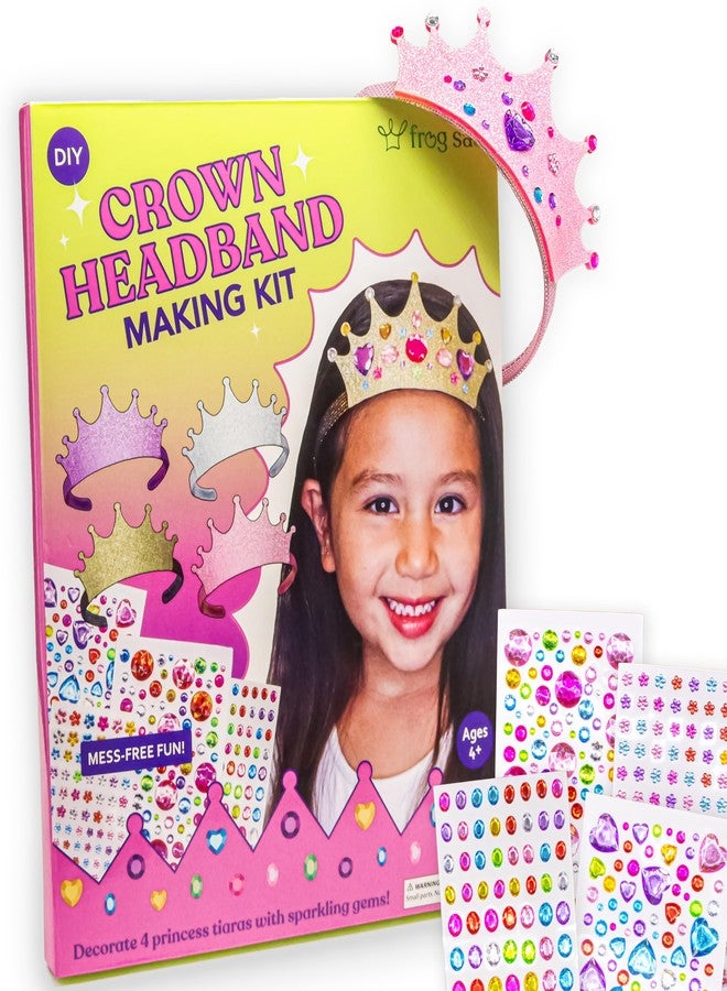 FROG SAC Headband Making Kit - Little Girls Fashion Gifts, Arts and Crafts Gift for Kids 4-6, DIY Craft Toys for 5 Year Old Girl, Toddler Hair Accessories Crown Headbands (Tiara) - Image 1